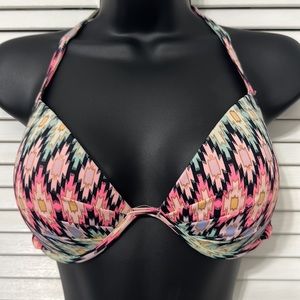 Victoria Secret 34D Underwire Rouged String Bikini Bathing Suit Bra Top